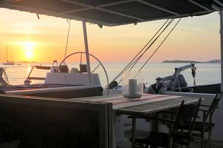 Soiree coucher soleil catamaran Lavandou