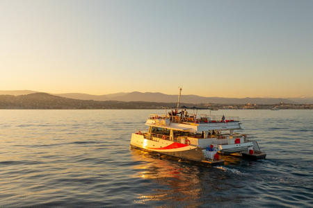 Coucher soleil en catamaran Nice