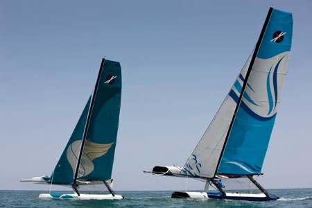 Bateaux course voile Méditerranée