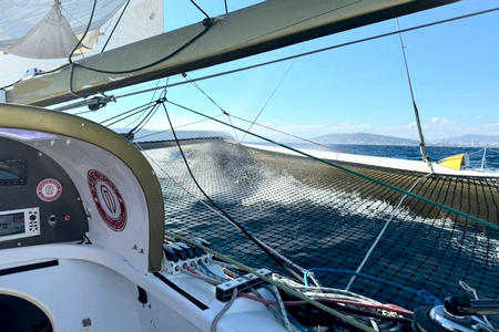 Sortie trimaran course baie Quiberon